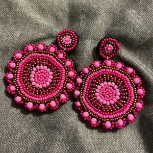 Handmade beaded earrings.